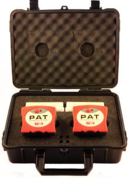 The PAT is supplied with two spring-loaded laser units that can be mounted in the pulley grooves. The PAT also has standard tapers allowing the lasers to be mounted on most standard gauges.