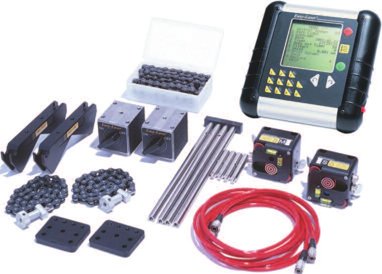 This system is common as a base for professional maintenance companies that must be able to solve all types of measurements and alignments.