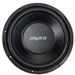 SUBWOOFERS AXB2DVC 2 Subwoofer (DVC) 400 Watts RMS / 2000 Watts Peak DVC (Dual Voice Coil) subwoofer with two 4-Ohm voice coils Rubber surround 4oz.