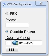 2. Select what type of phone you will be using PBX (VoIP) or Outside Line (regular telephone, Mobile, etc.
