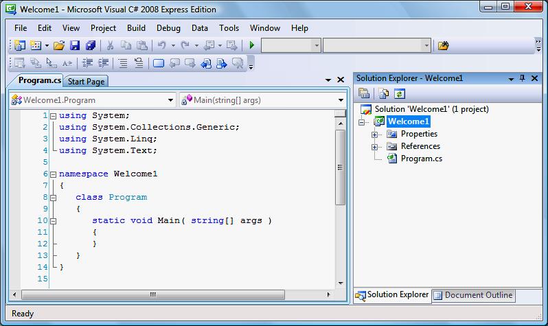 3.3 Creating a Simple Application in Visual C# Express (Cont.