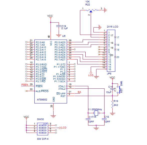 with 8051 The circuit diagram for