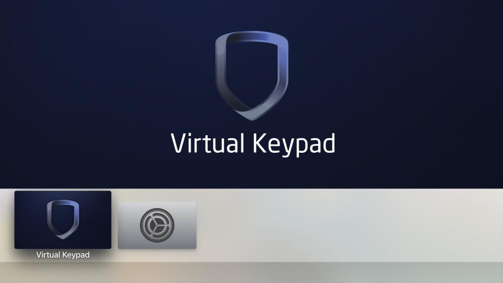 Virtual Keypad App Help - 16461 Using the App Logging on to the App 1. From your Apple TV s home screen, use your remote to open the Virtual Keypad App. 2.