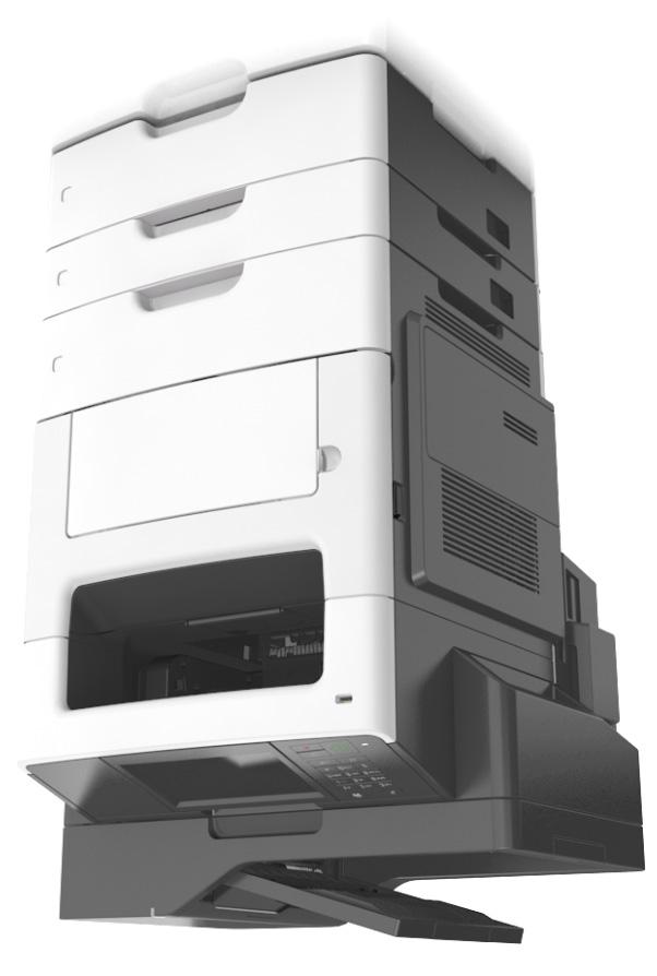 Learning about the printer 13 Configured model 1 3 2 1 Optional 250 sheet tray 2 Optional 550 sheet tray 3 Optional stapler Using the Embedded Web Server Note: This feature is available only in