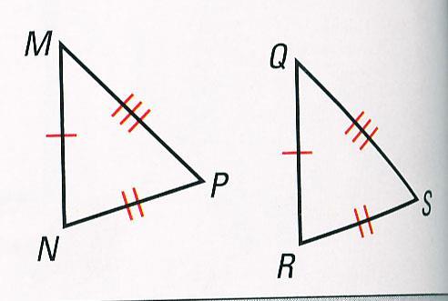 the two triangles are congruent.