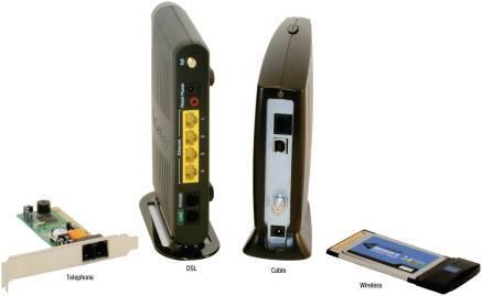 Types of modems Telephone modem DSL (digital