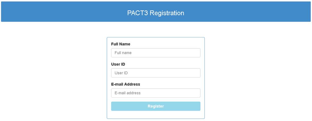 2. To self-register select New Applicant? Click here to register with PACT. The following screen appears: 3.