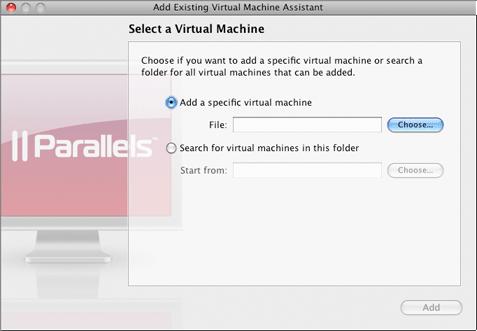 Performing Basic Operations in Parallels Management Console 38 Adding an Existing Virtual Machine If you already have a virtual machine stored on the Parallels server but it is missing from the list