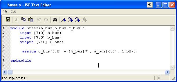 Index and Slice VHDL Use to and downto to specify slice Concatenation & c_bus(3 downto 0) <= b_bus(7 downto 4); c_bus(5 downto 0) <= b_bus(7) &