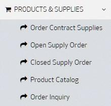PRODUCTS & SUPPLIES In the Products & Supplies section, you may order supplies for devices covered under a supply inclusive maintenance agreement,