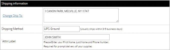 9. Enter your Billing/Shipping information. 10. The install location of the first machine selected will be displayed in the Ship To field.