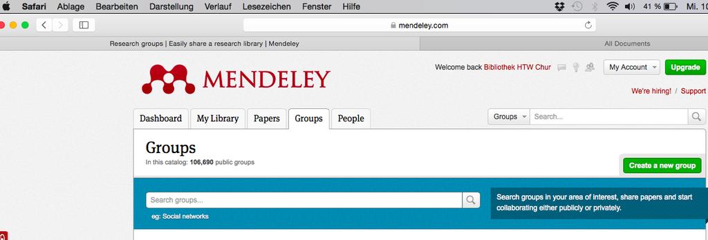 organize and change references within the group. Public groups are completely open to all registered Mendeley users.