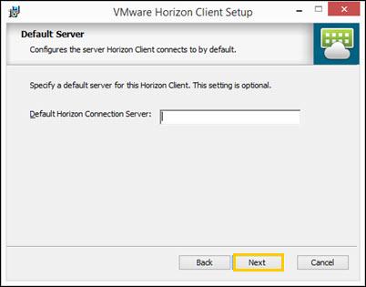 The Custom Setup screen provides the ability to configure which VMware Horizon components are installed.