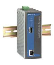 Industrial Solutions for Control and Automation IMC-1G Series Industrial Gigabit to fiber media converter /0/00BaseT(X) and 00BaseSFP slot supported Link Fault Pass-Through (LFP) Power failure, port