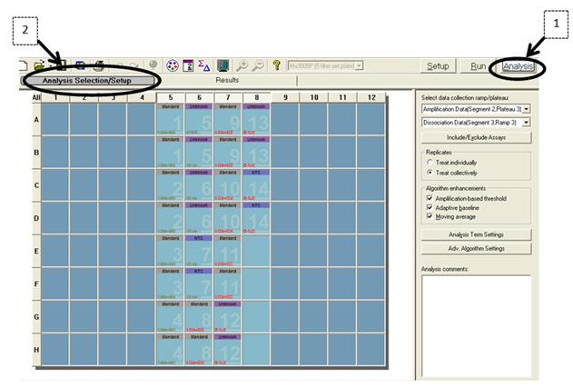 4. To be able to export the data you need to first select the wells by marking them.
