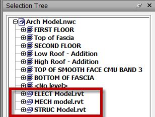 (Not Shown) Convert linked files When enabled linked files (Revit & CAD) are included in the exported NWC file.