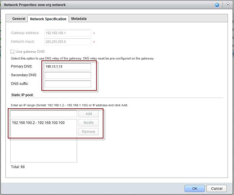 3.3.2.4.2 Configure DHCP 1. Select Configure Services upon right-clicking the name of a network. 2.