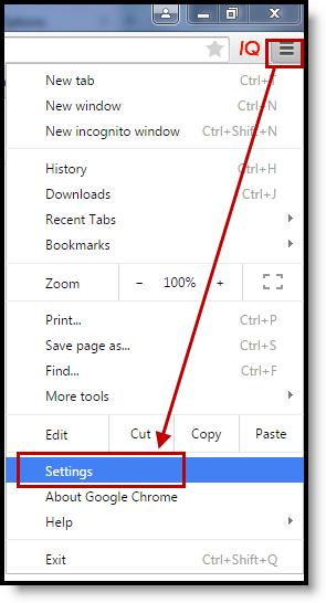 2. 3. Scroll to the bottom of the settings menu and click display below. Scroll down to the Downloads section. To change the default location for downloaded files, click the Show advanced settings.