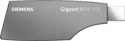 com/gigasets44 Voice and data adapter Gigaset M43 USB Use the Gigagset M34 USB for wireless connections between your PC and Gigaset.