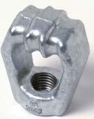 Hot Dip galvanized to meet ASTM Specification A153 Class B1 and C.
