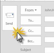 displayed in Folder Contents Selected e-mail shown in