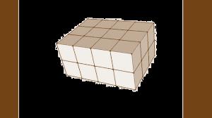Measurement 5.M.4 Find the volume of a right rectangular prism with whole number side lengths by packing it with unit cubes, and show that the volume