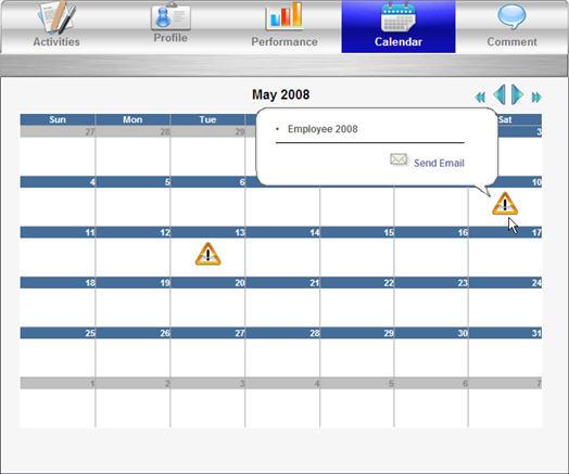Calendar Overview The Calendar Page will display all training and tasks that the direct or indirect report has due in a calendar view.