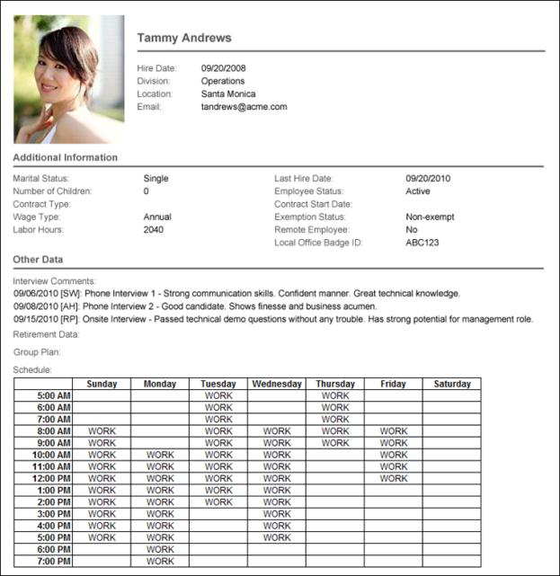 Print My Team Output Example The printable version of the My Team secondary ID card offers a way to organize and view My Team content and provides offline access to important employee data.