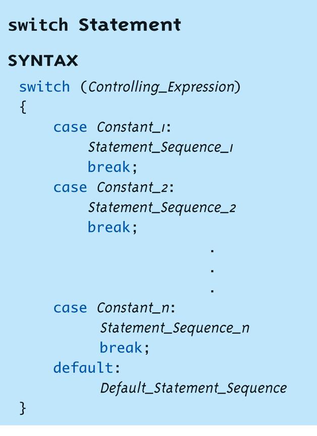 switch multipleselection statement a constant integral expression of type: byte,