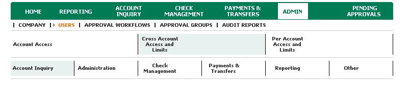 CROSS ACCOUNT ACCESS AND LIMITS Cross Account Limits control the maximum amount that can be sent across all accounts. Exceed Limit with Approval is only used for Account Transfers.