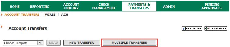 9. Click Transfer. d. Select # of Transfers, and in the associated field, enter the number of recurring transfers you want to make. The number you enter is the total number of transfers made.