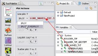 After dropping, you can rearrange variables within the action s parameter fields as well.