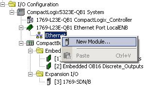 6. Right click on the Ethernet module in the