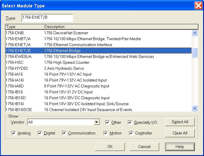 Then add the Ethernet I/O module. Right click on the I/O configuration directory in the navigation list to the left as seen below. Figure 3 Adding the Ethernet module.