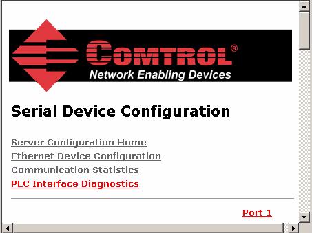 Serial Device Configuration Page 3.