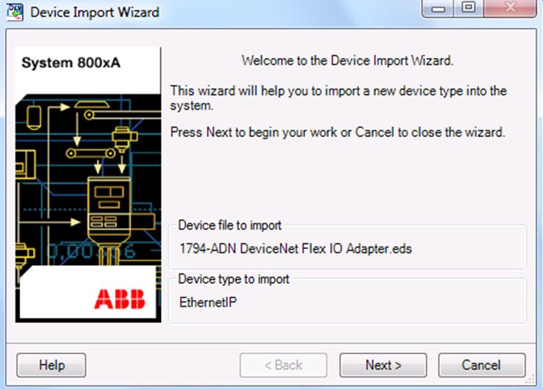 Section 3 Device Import Wizard Converting an EDS File to a Hardware Unit Type 7. Browse and select the File Name of the EDS file to be converted.