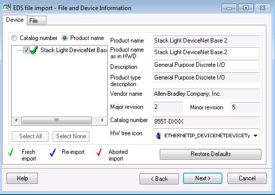 Device Section 3 Device Import