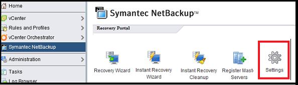 Restoring virtual machines Setting up parameters for the virtual machine recovery 56 To configure the settings for the NetBackup