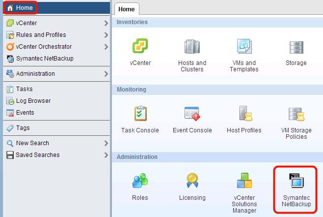 How to access the NetBackup Recovery Wizards In vsphere Web Client, you can launch the NetBackup Recovery Wizards as shown in Table 4-1.