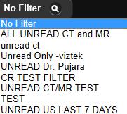 2) Filters are created by user account