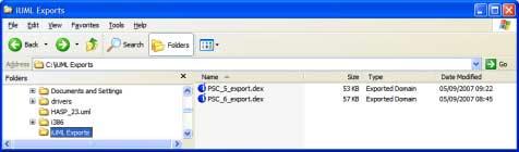 however, as of iuml 2.4, exports can be produced as single files with a.dex or.pex extension 3 : 2.