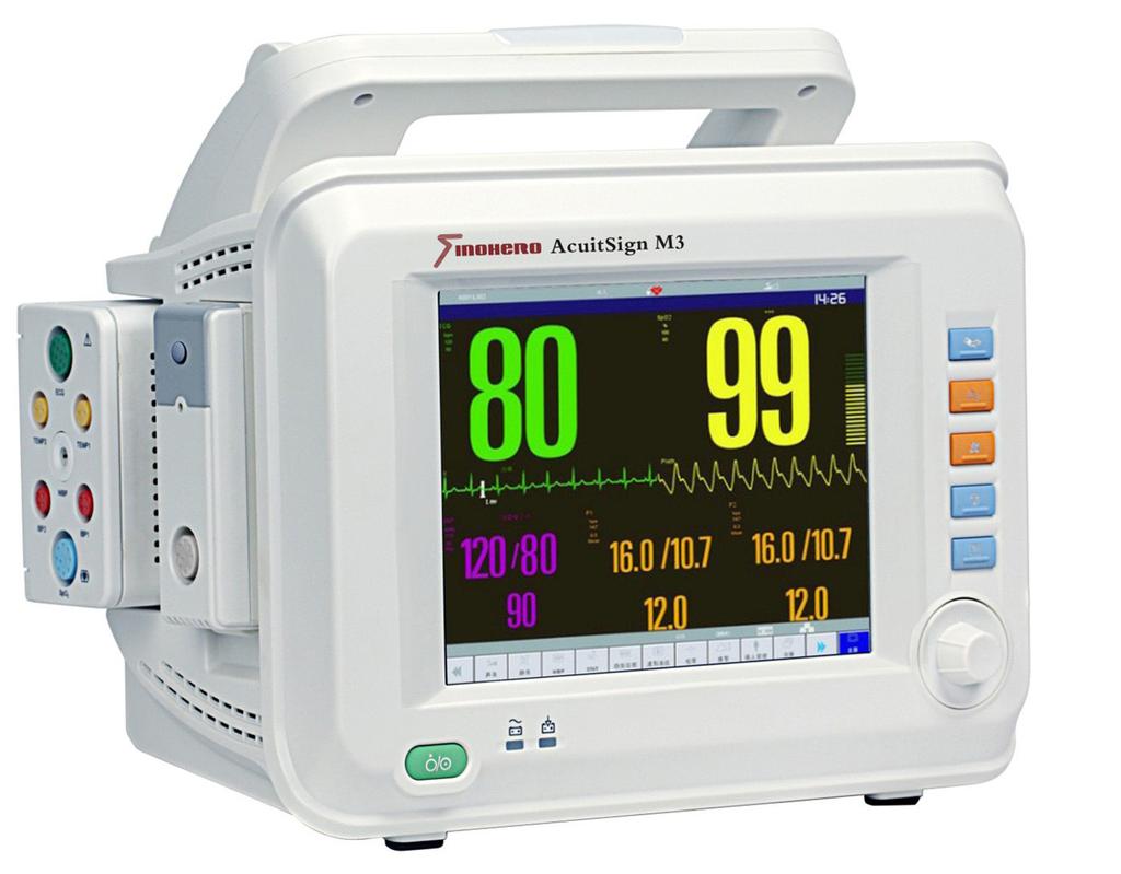 Modular Patient Monitors M Series ACUITSIGN M3 The M3 Patient Monitor is an advanced portable modular monitor with powerful networking capabilities which includes a transport monitor on the main unit.