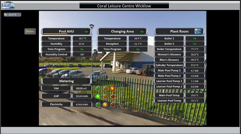 Coral Leisure Centre User interface