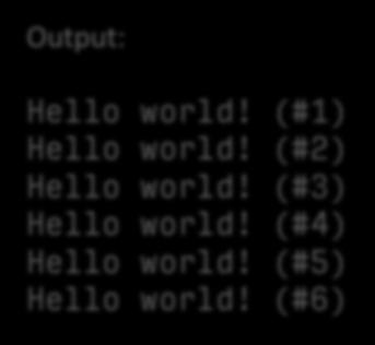 world! (#1) Hello world! (#2) Hello world! (#3) Hello world! (#4) Hello world! (#5) Hello world!