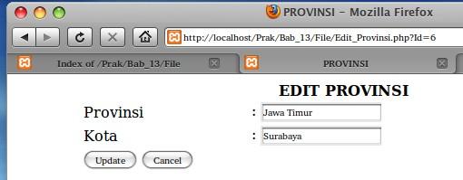 Hapus data T_Provinsi * Hapus_Provinsi.php mysql_query("delete FROM `T_Provinsi` WHERE `Id_Provinsi`='$_GET[Id]'"); header('location:tampil_provinsi.