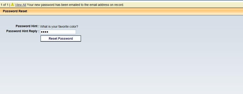 3. REMINDER: If you have accessed ESS previously, but never established a Password Hint, or if this is the FIRST TIME