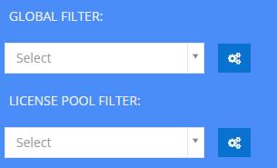 8. GLOBAL & LICENSE POOL FILTERS The Global & License filters are available at the top of the application: Any user can apply Global filter by specifying the parameters that limit the data