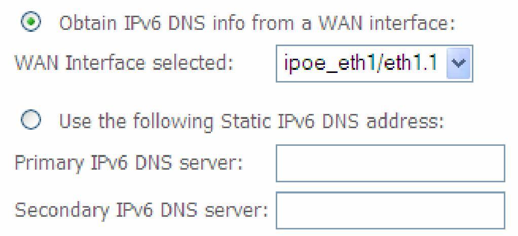 If IPv6 is enabled, an additional set of options will be shown.