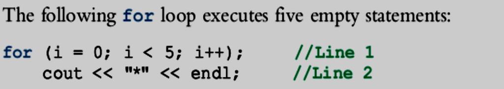 for Looping (Repetition) Structure (continued) C++ allows you to use fractional values for loop control variables of the double