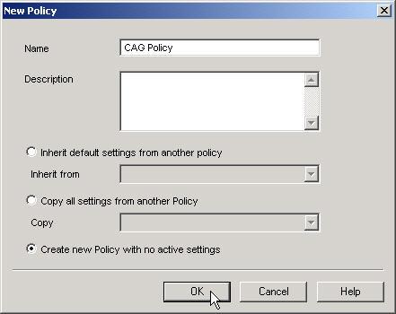 To add a new policy, right-click Policies and choose New Policy. Figure 20 VM configuration (1) Fill in a policy name and choose the option most suitable in your situation.